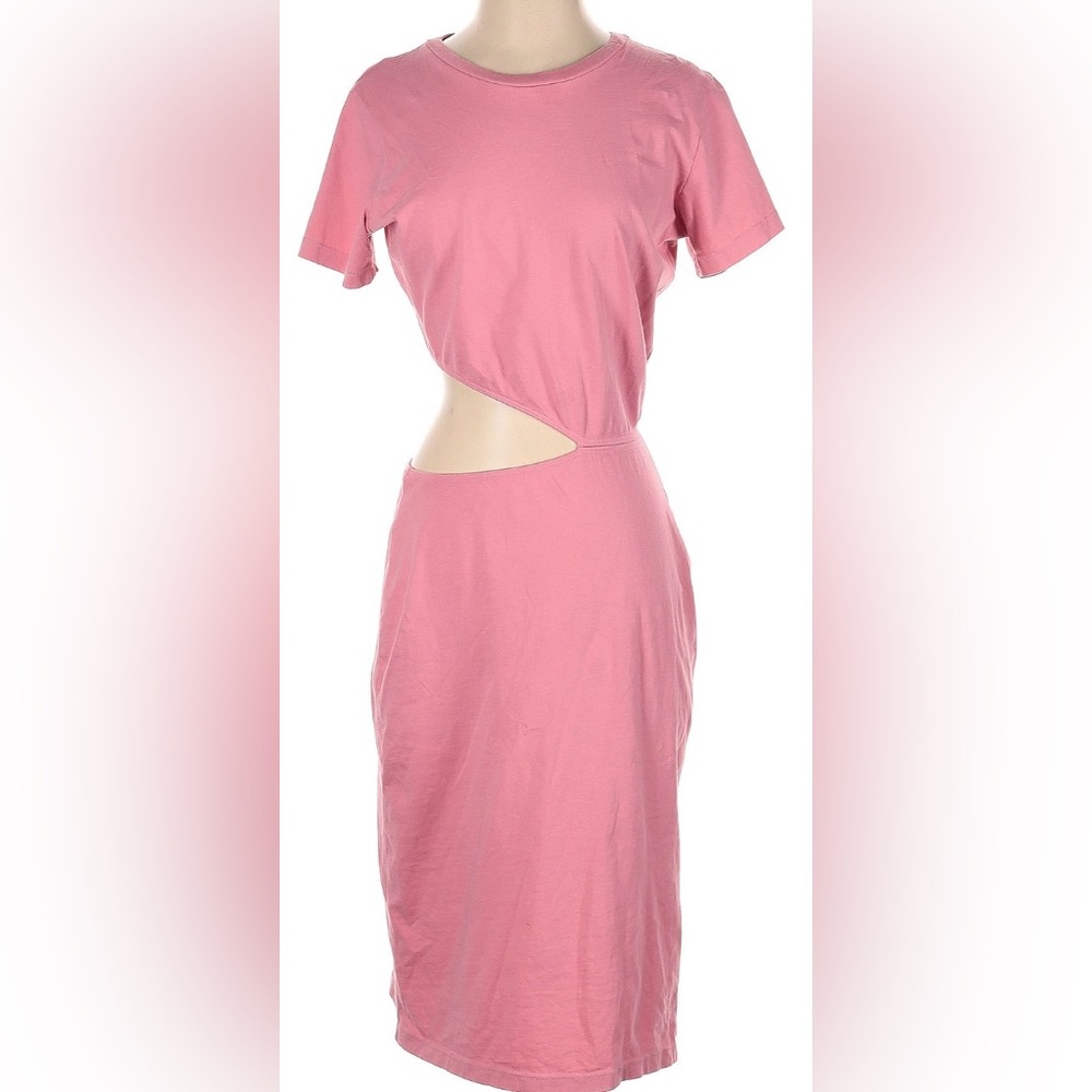 LNA alek pink short sleeve dress